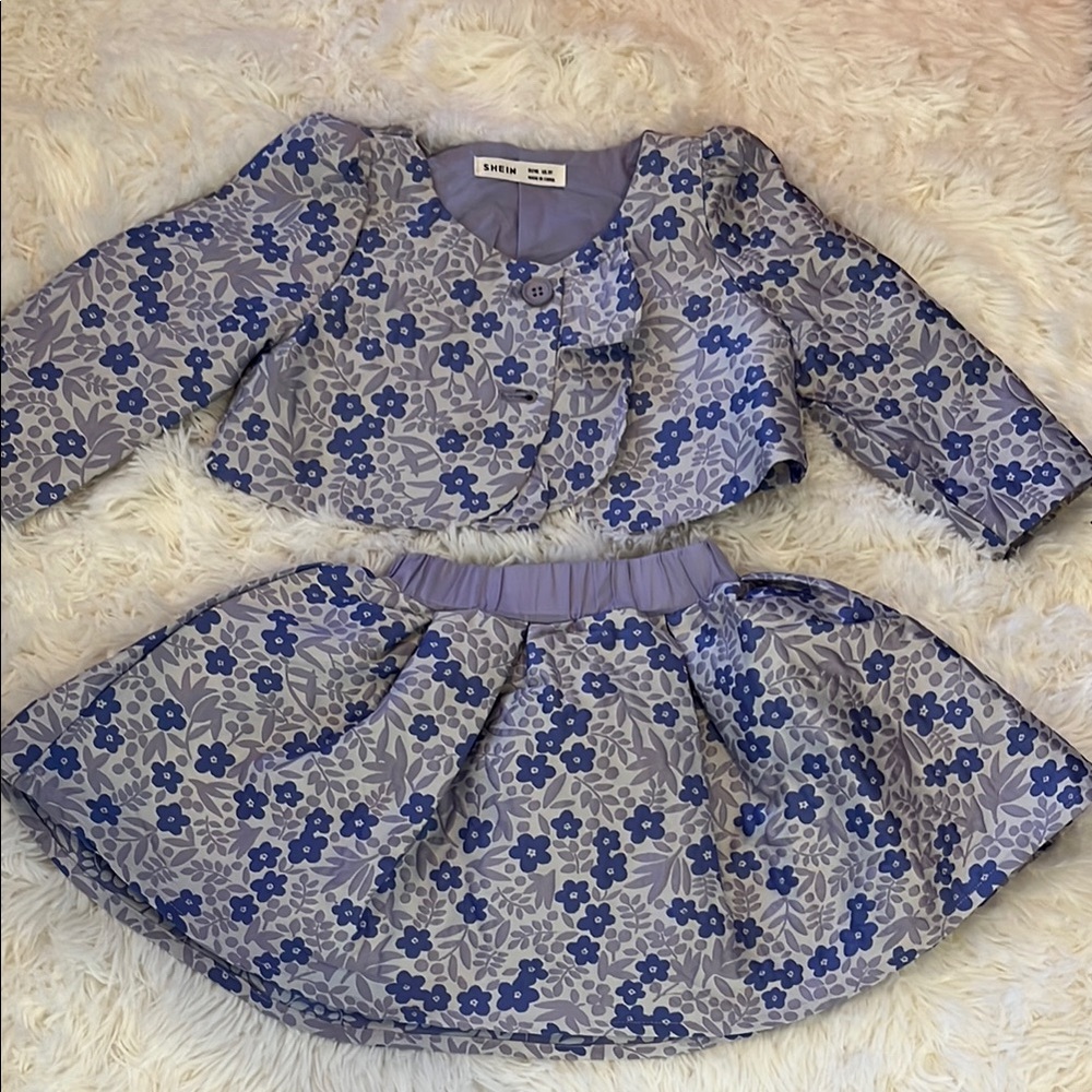 SHEIN Lavender Floral Two-Piece Outfit